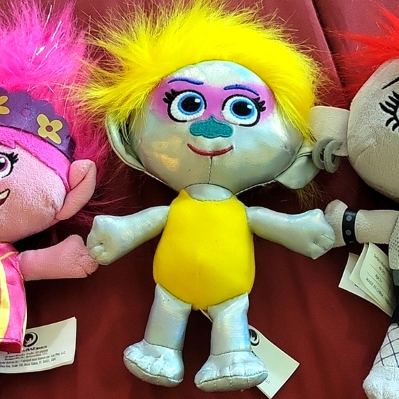 Set Of 3 Dreamworks Trolls from the World Tour Movie Poppy Plush 9" - Picture 5 of 8
